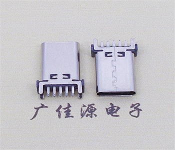 TYPE-C10P立式四腳插板端子插或貼母座 高度H=13.1、13.7、15mm